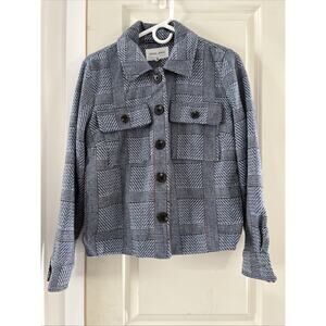 Tribal Jeans Front-Button Closure Crop Shacket Bluelake Small